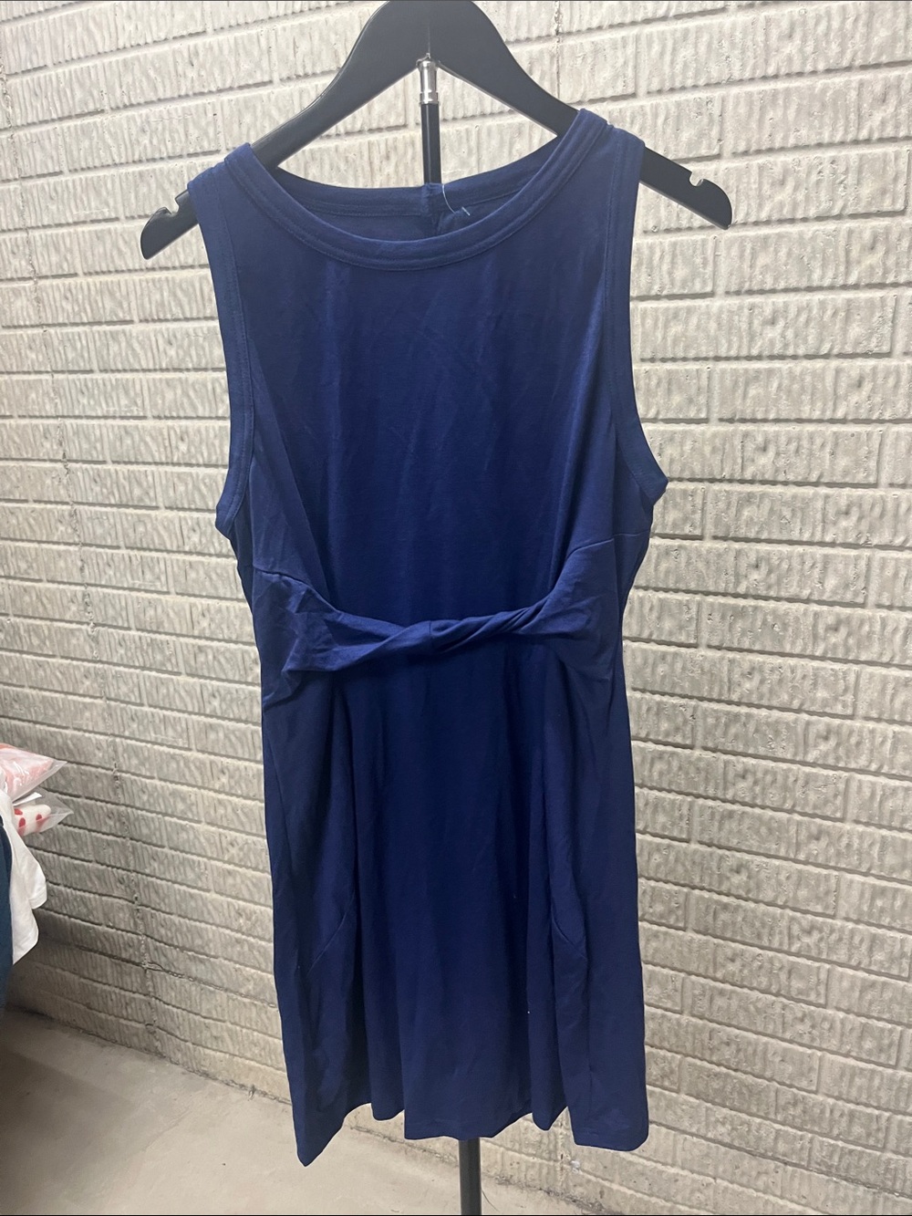 Cupshe Navy Knot-Front Mini Dress